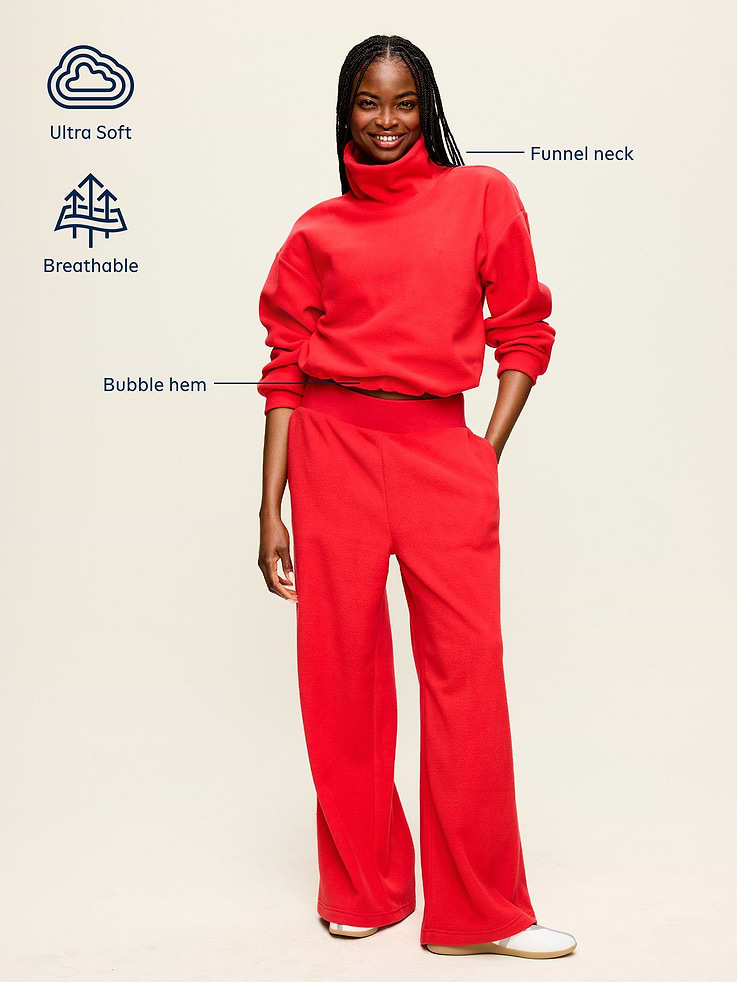 Image 5 of 9, Performance Fleece Funnel Neck Pullover