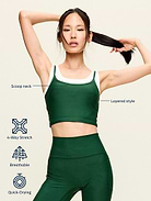 Image 3 of 3, PowerSoft Layered Longline Bra