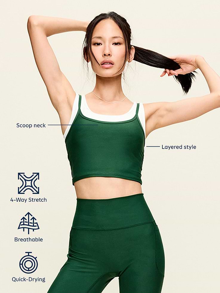 Image 5 of 10, PowerSoft Layered Longline Bra