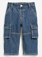 Image 3 de 4, Jean cargo coupe très généreuse à jambe baril pour tout-petit