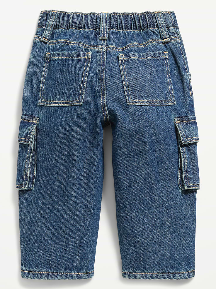 Image 4 of 4, Super Baggy Barrel-Leg Cargo Jeans for Toddler Boys