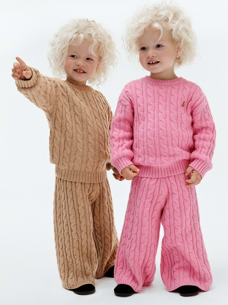 Image 5 of 5, Baby & Toddler CashSoft Cable-Knit Sweater