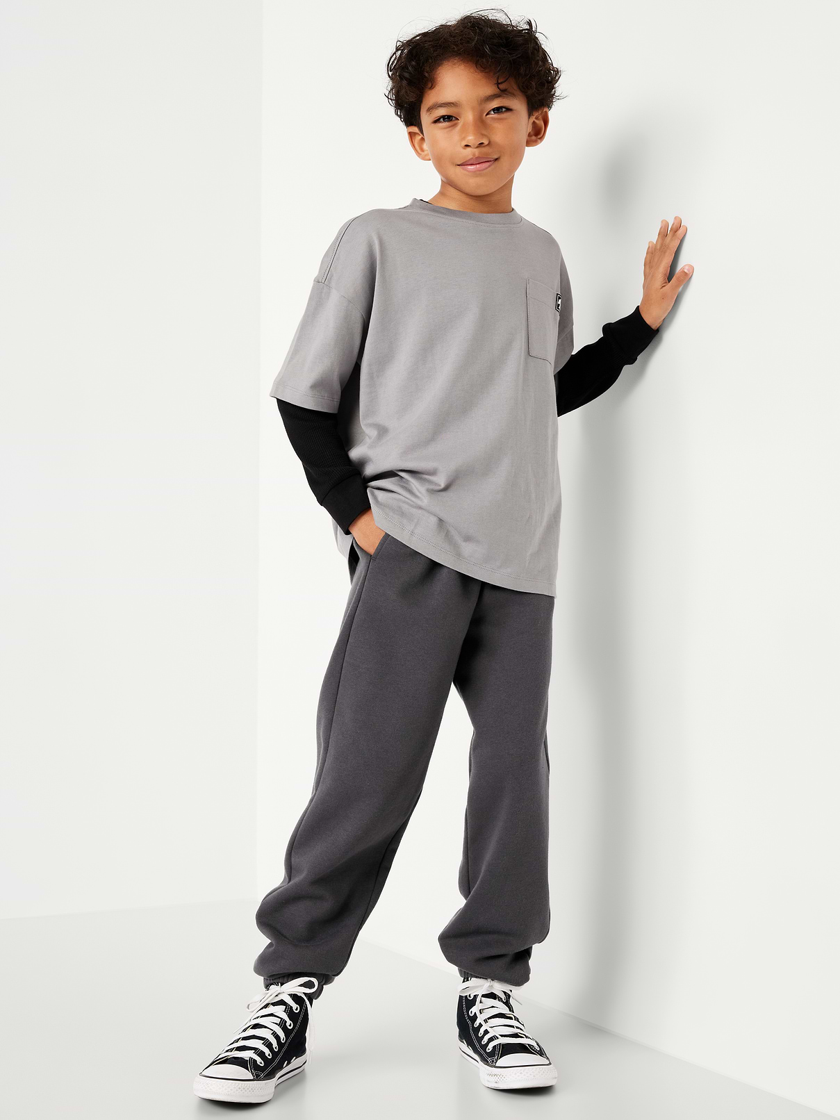 Image 3 of 5, Favorite Fleece Baggy Jogger Sweatpants for Boys