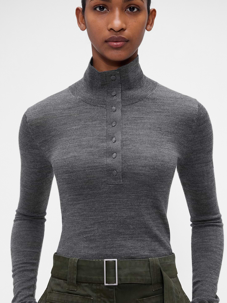 Image 5 of 8, Gap × Victoria Beckham Merino Turtleneck Sweater