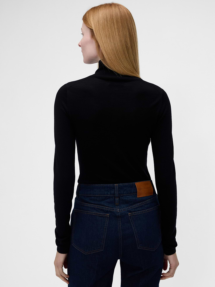 Image 3 of 6, Gap × Victoria Beckham Merino Turtleneck Sweater