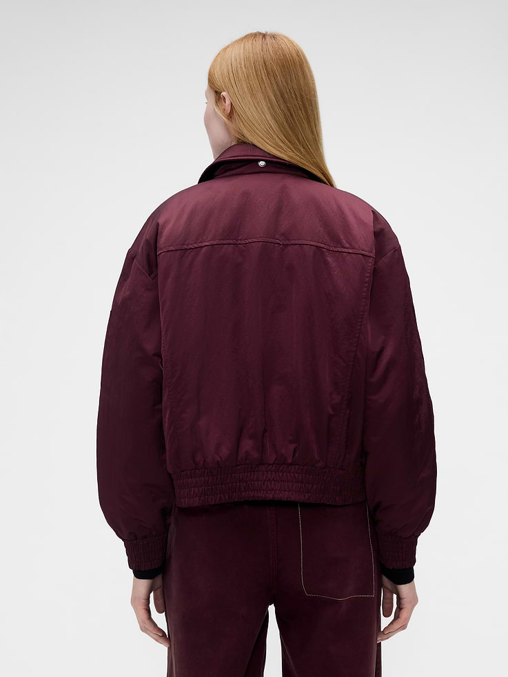 Image 3 of 10, Gap × Victoria Beckham Oversized Satin Bomber Jacket