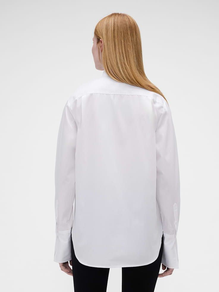 Image 3 of 9, Gap × Victoria Beckham Organic Cotton Tuxedo Shirt, Cardmember Early Access