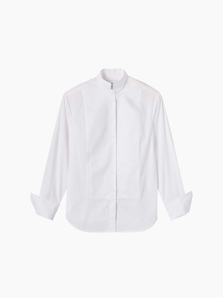 Image 8 of 9, Gap × Victoria Beckham Organic Cotton Tuxedo Shirt, Cardmember Early Access