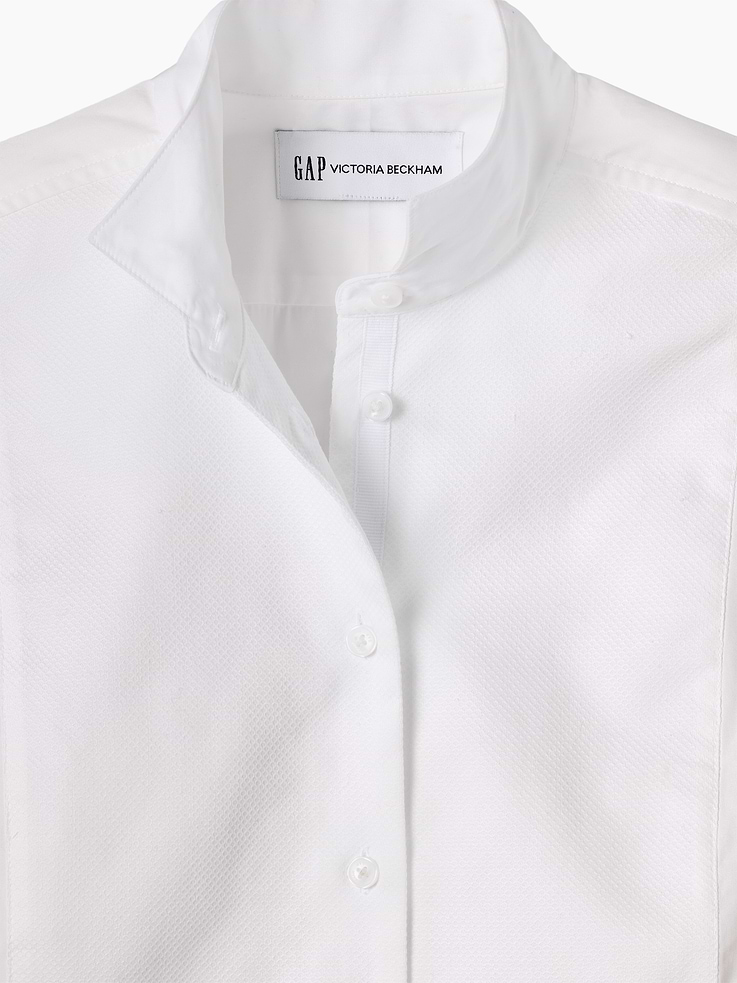 Image 5 of 9, Gap × Victoria Beckham Organic Cotton Tuxedo Shirt, Cardmember Early Access
