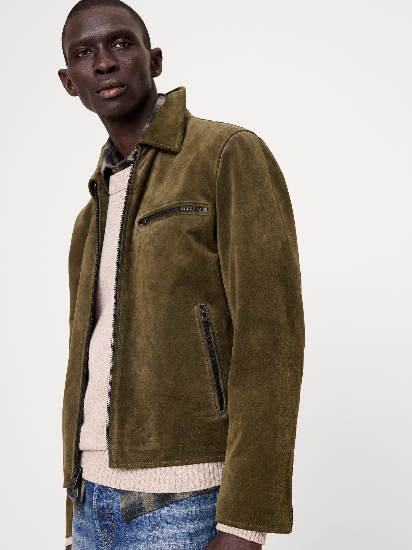 Image 4 of 8, Italian Suede Racing Jacket