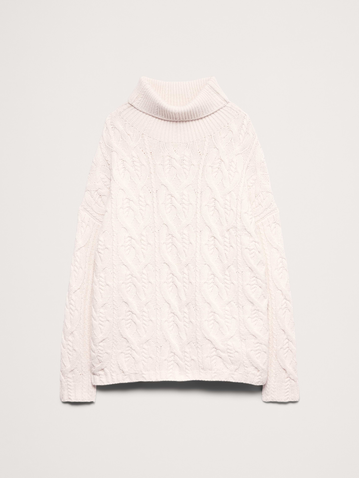 Image 5 of 5, Archive Reissue Merino-Cotton Cable Tunic Sweater