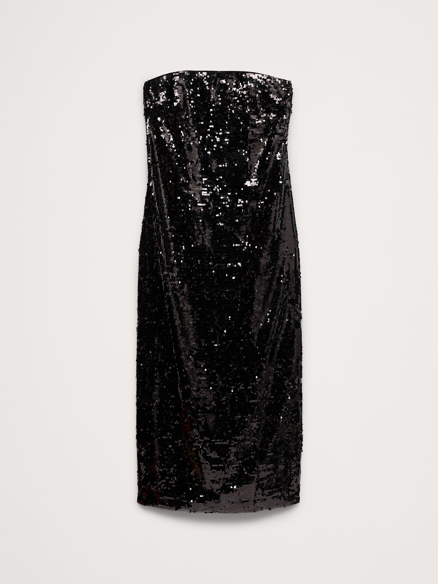 Image 4 de 5, Robe bustier mi-longue à paillettes