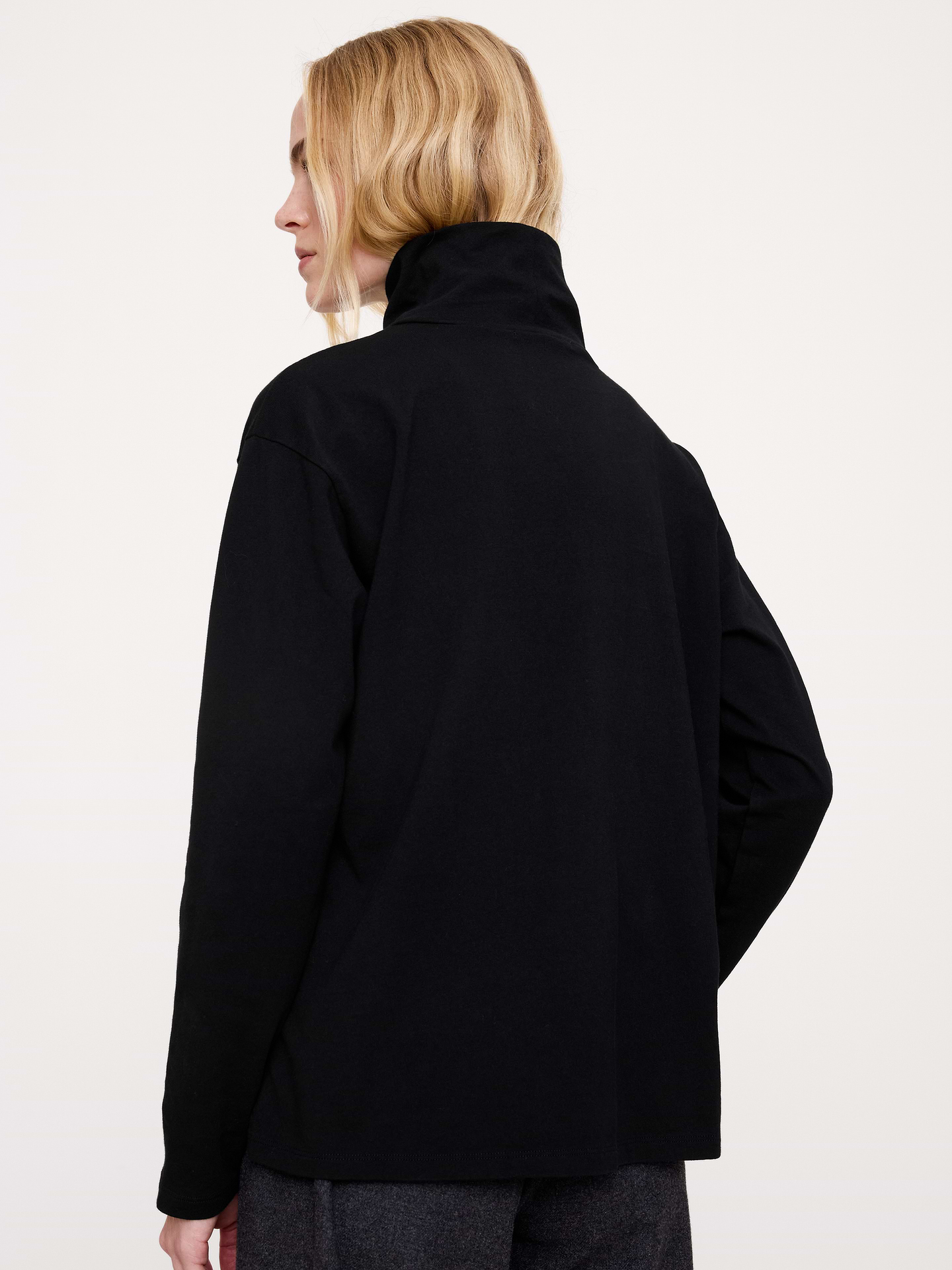 Image 2 of 3, Vintage Cotton Funnel-Neck T-Shirt