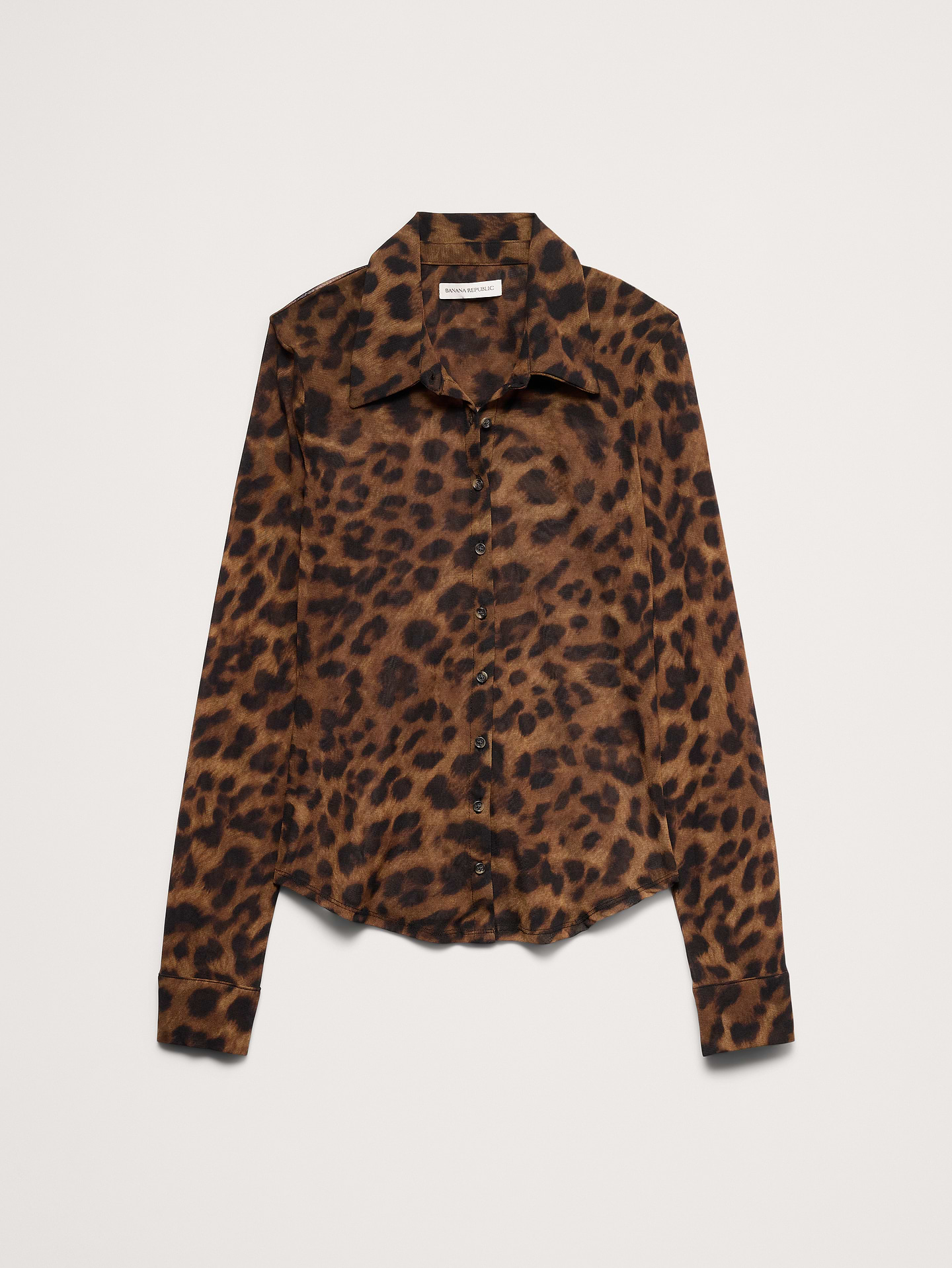 Image 4 of 4, Mesh Button-Down Shirt