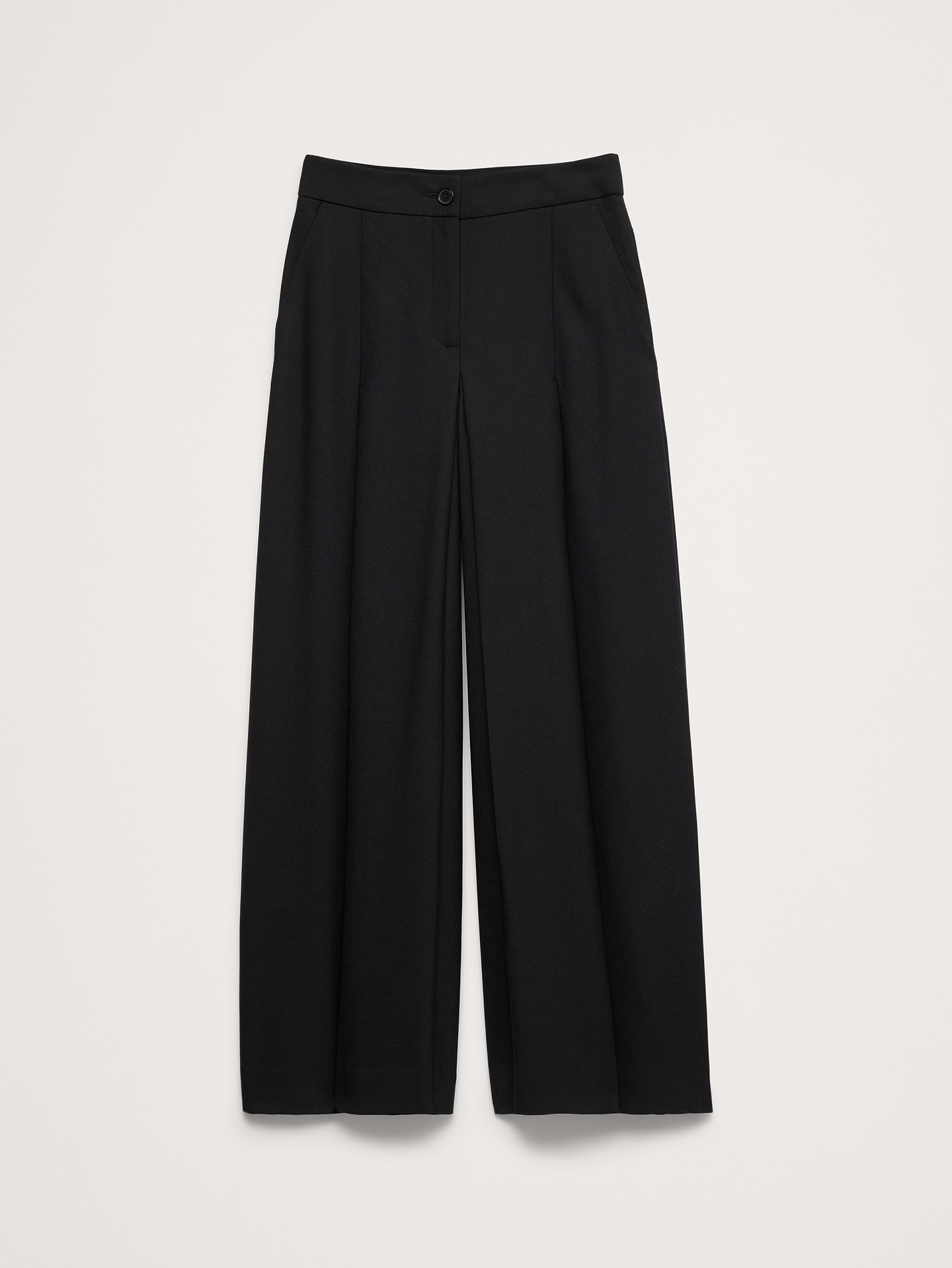 Image 4 of 4, High-Rise Wide-Leg Wool-Blend Palazzo Pant