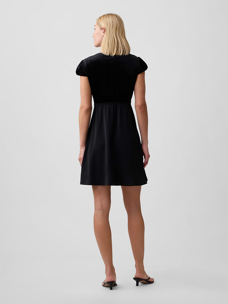 Image 2 of 4, Cap Sleeve V-Neck Mini Dress