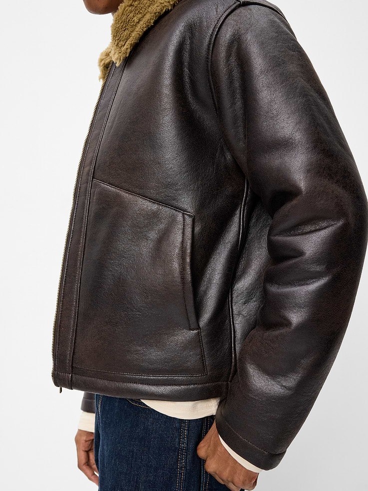 Image 5 of 6, Shearling Flight Jacket