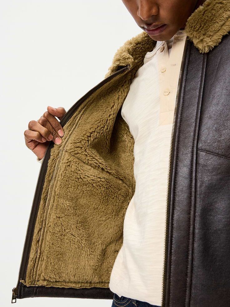 Image 6 of 6, Shearling Flight Jacket