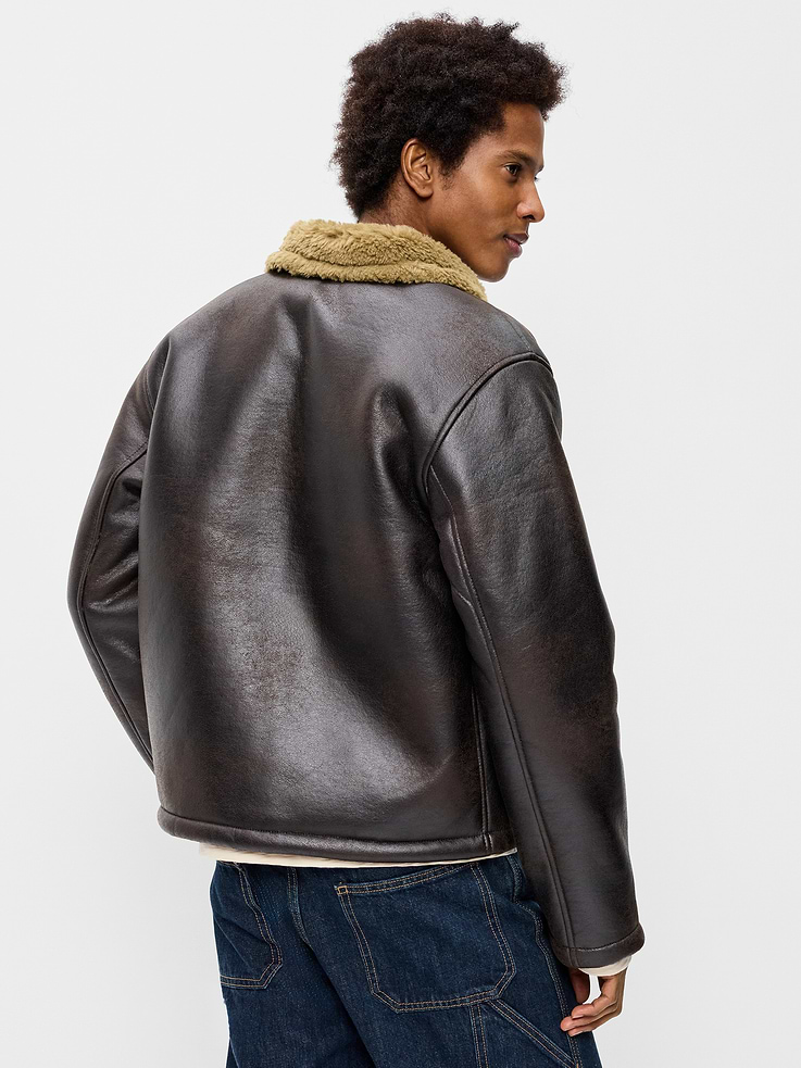Image 2 of 6, Shearling Flight Jacket