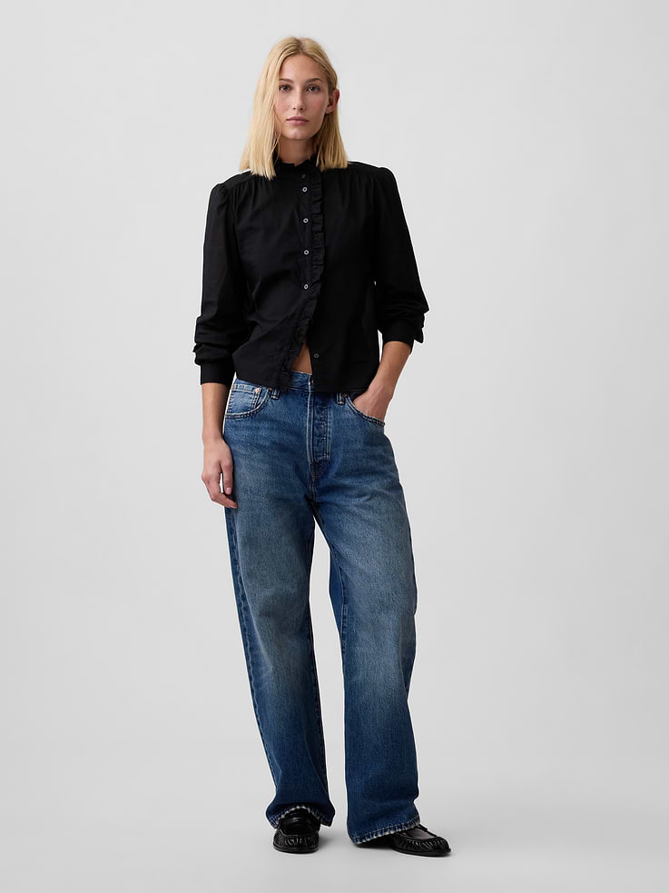 Image 3 of 5, Voile Ruffle Shirt