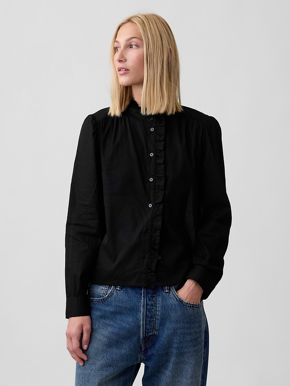 Voile Ruffle Shirt