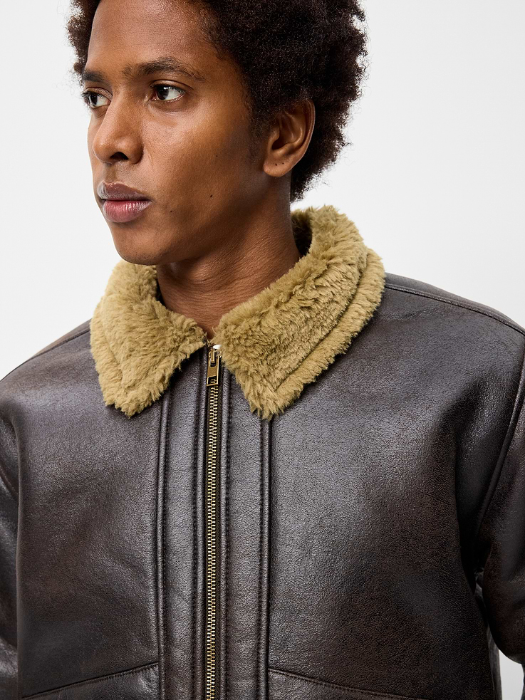 Image 4 of 6, Shearling Flight Jacket