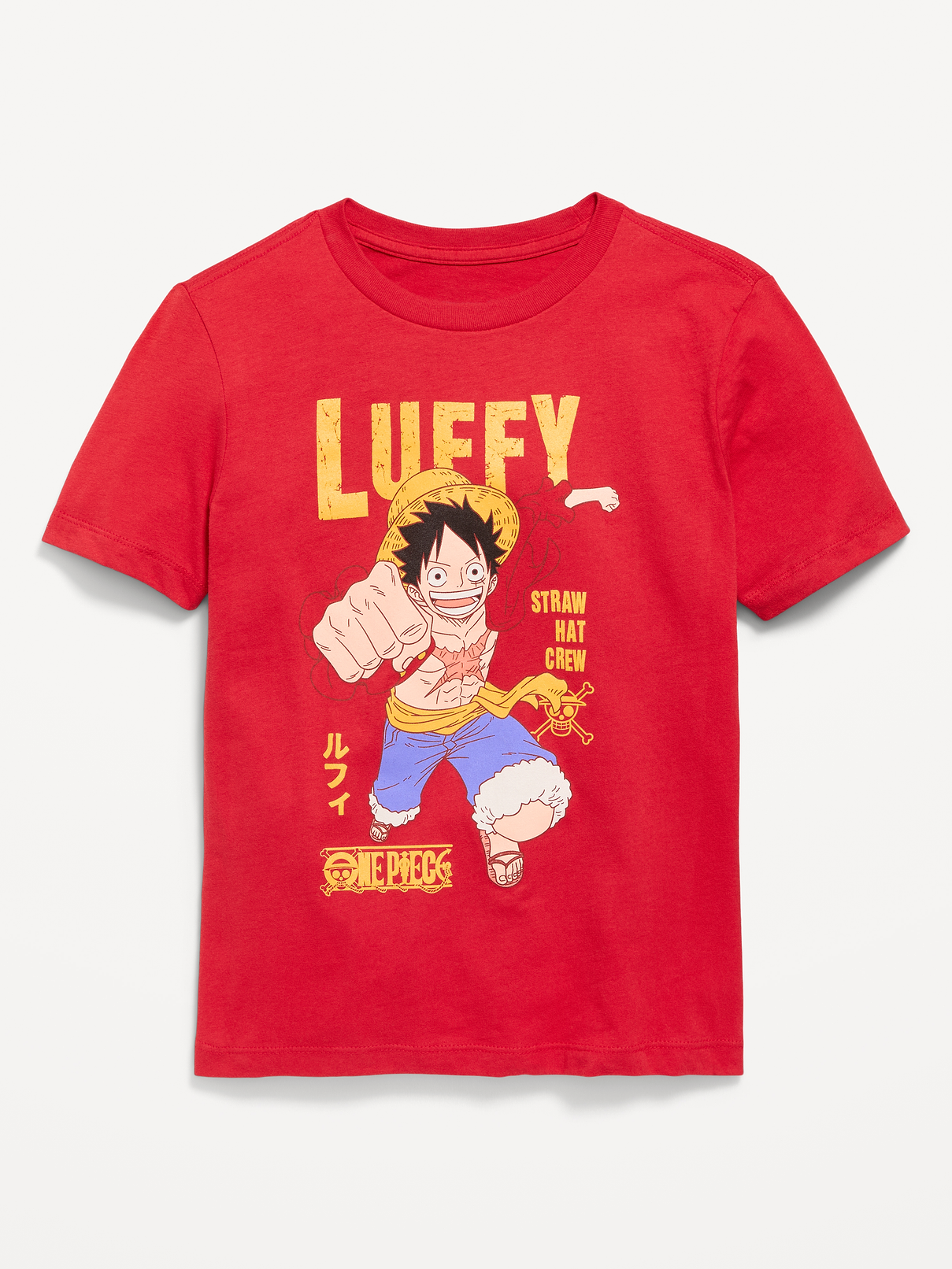 One Piece™ Luffy Gender-Neutral Graphic T-Shirt for Kids