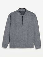 Image 1 of 3, mock neck, quarter-zip front, long sleeves, easy pullover style, Product #1181898