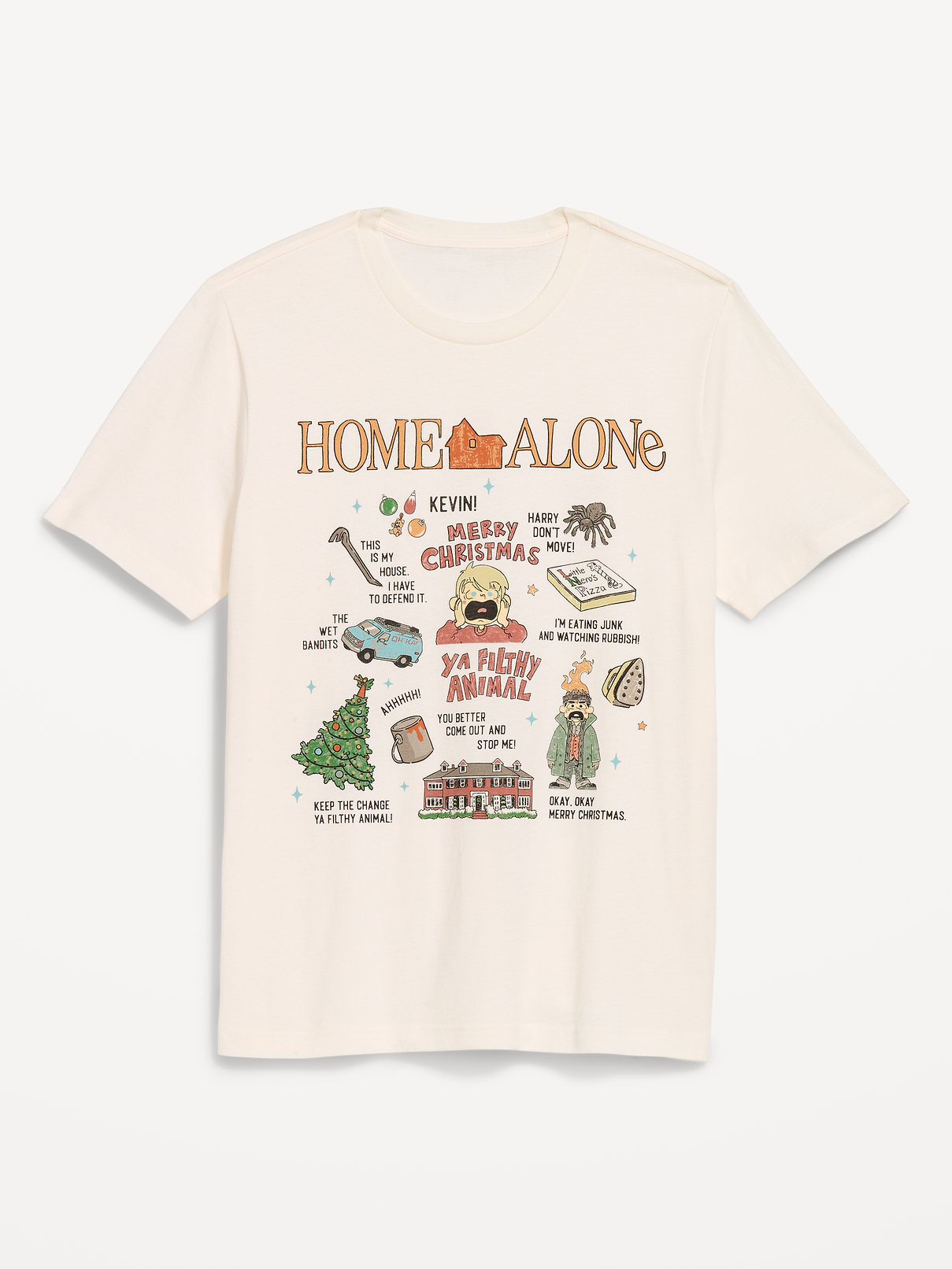 Image 1 of 2, rib-knit crew neck, short sleeves, licensed graphic, ©20th Century Studios, Product #1183946