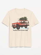 Image 1 of 2, rib-knit crew neck, short sleeves, licensed graphic at front, © 2026 Toyota Motor Company, Product #1183949