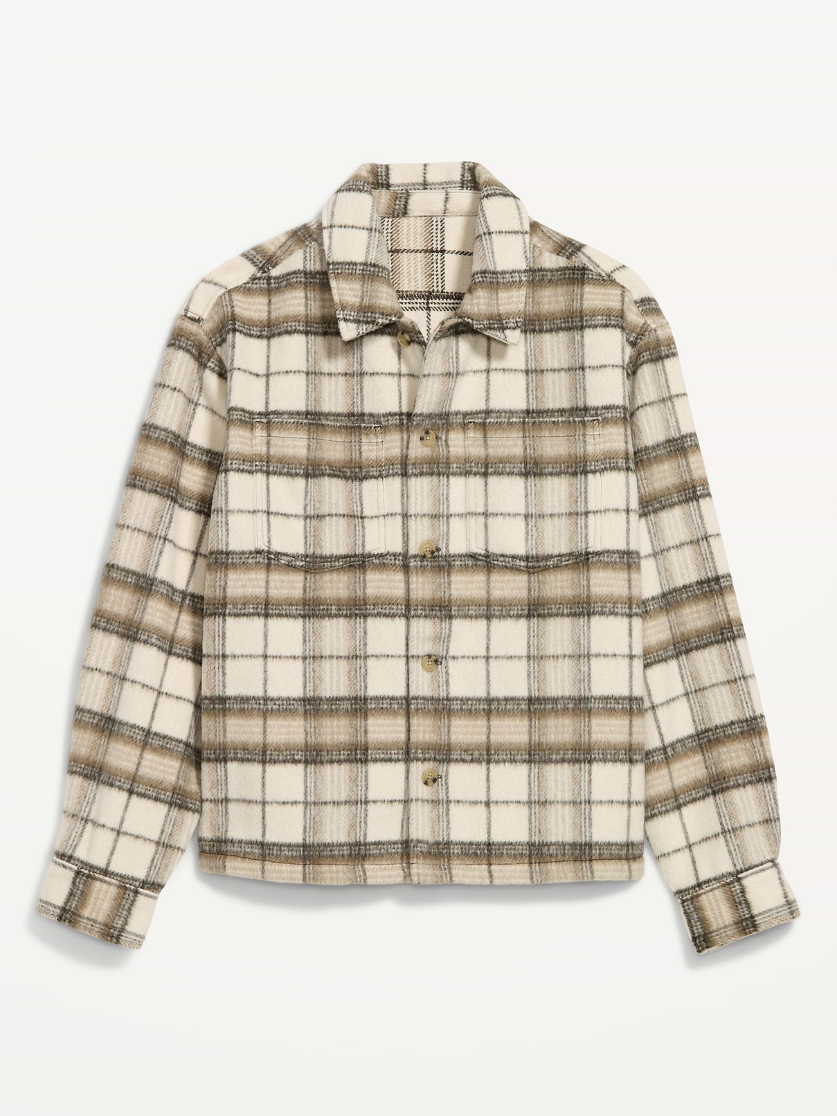Image 1 of 2, spread collar, long sleeves with buttoned cuffs, patch chest pockets, button-front, Product #1184733