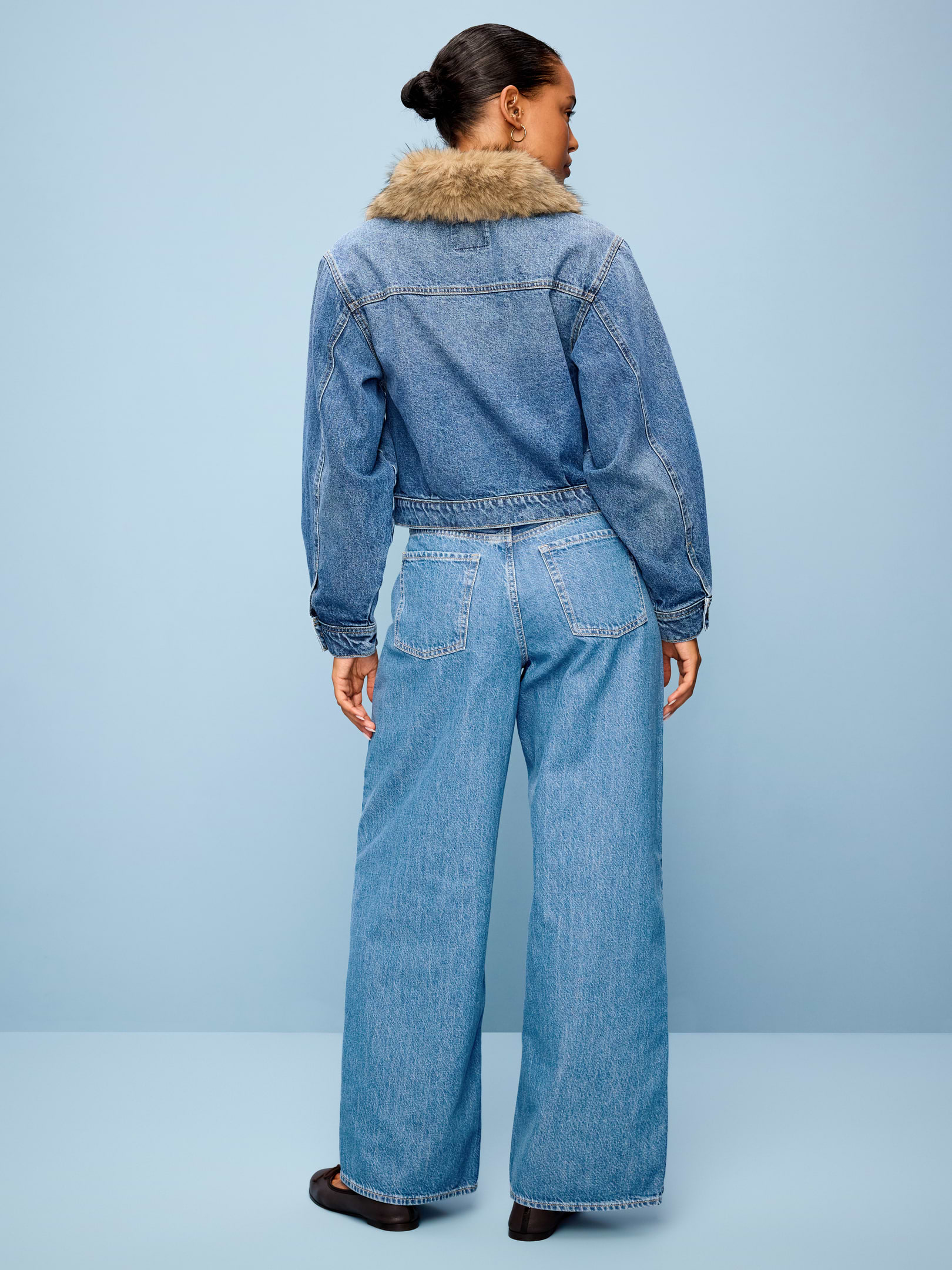Image 3 of 5, Curvy Mid-Rise Wow Baggy Wide-Leg Jeans, New