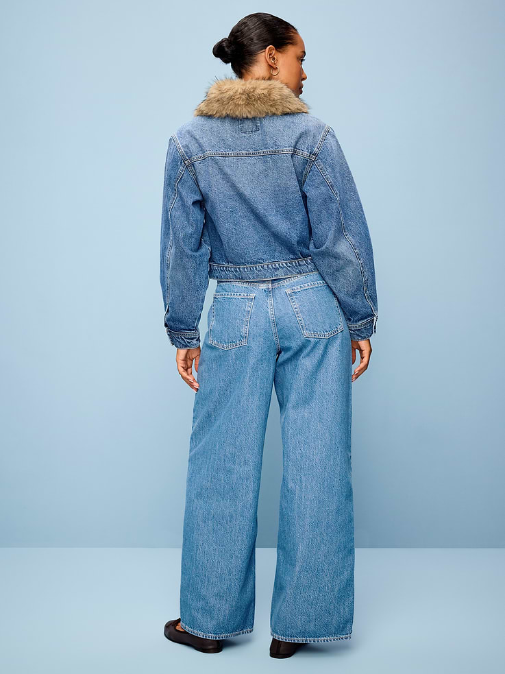 Image 3 of 5, Curvy Mid-Rise Wow Baggy Wide-Leg Jeans