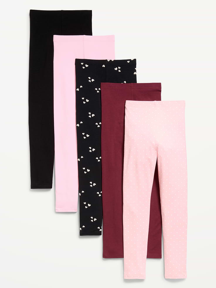 Image 2 of 2, Leggings 5-Pack for Girls