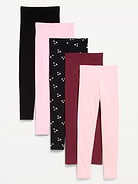 Image 1 of 2, pack includes 5 pairs of leggings, elasticized waistband, Product #884740