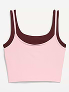 Image 1 of 3, Make your moves in Old Navy Sport's PowerSoft: A slick, sweat-wicking fabric for medium-intensity workouts., scoop neck, wide straps, front mesh lining, sweat-wicking, Product #894142