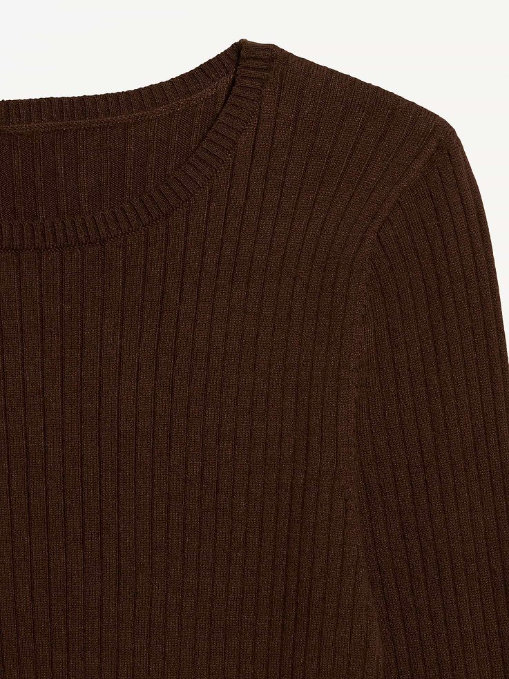 Image 3 of 3, SoSoft Lite Crew-Neck Long-Sleeve Ribbed Sweater