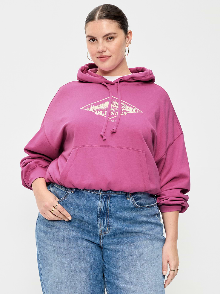 Image 2 of 5, SoComfy Bubble-Hem Hoodie Sweatshirt