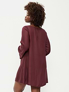 Image 3 of 3, Long-Sleeve Crepe Swing Mini Dress
