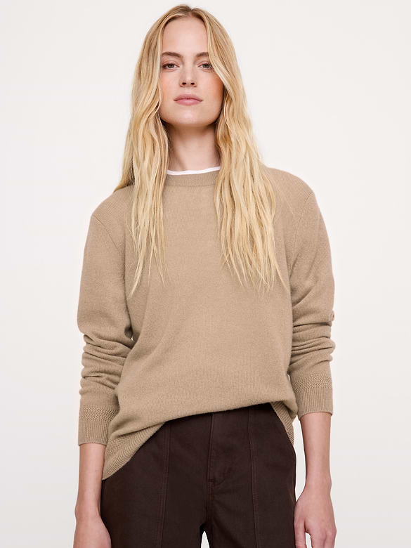 Lightweight Cashmere Crew-Neck Sweater