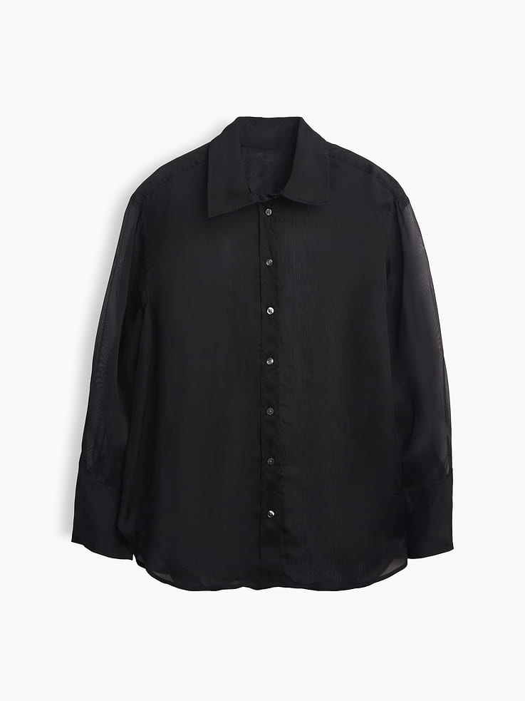 Image 5 of 5, Sheer Organza Big Shirt