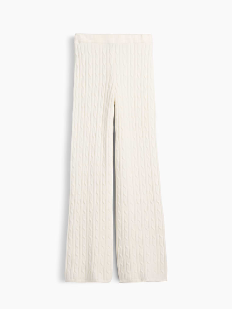 Image 6 of 6, CashSoft Cable-Knit Sweater Pants