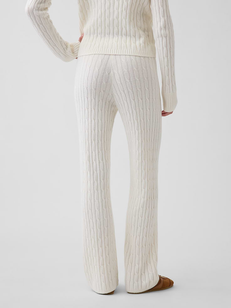 Image 4 of 6, CashSoft Cable-Knit Sweater Pants