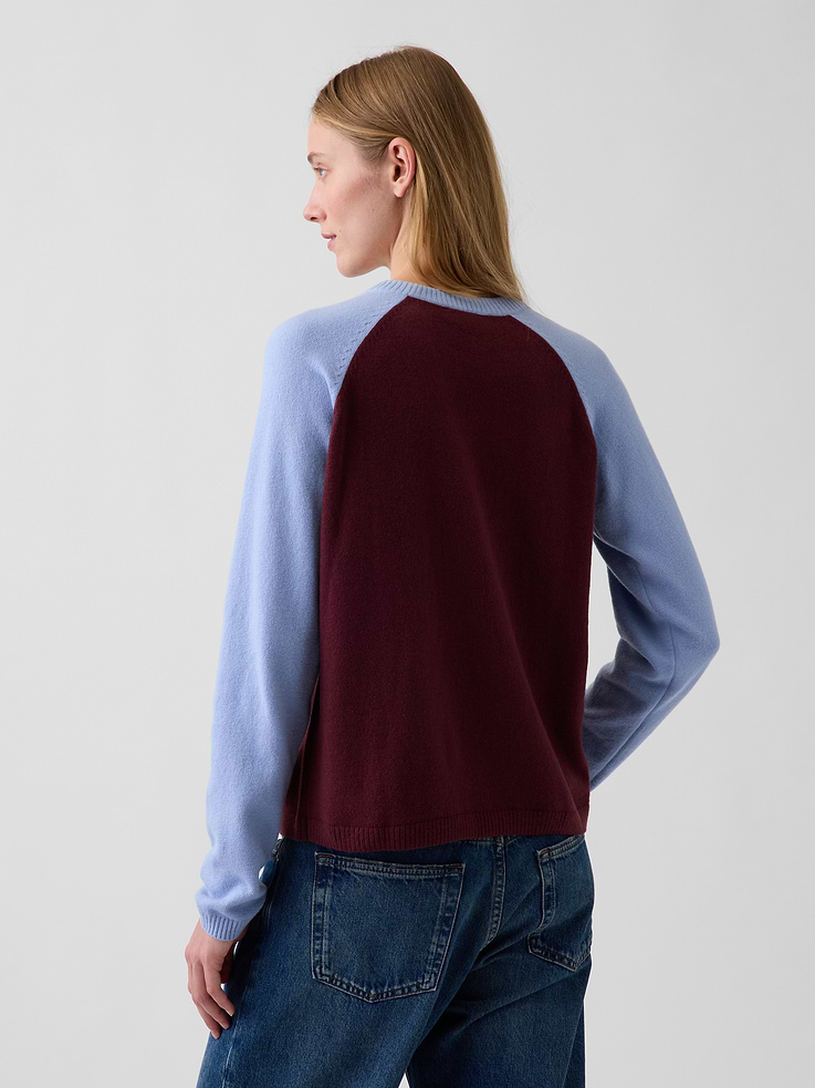 Image 3 of 5, CashSoft Raglan Sweater