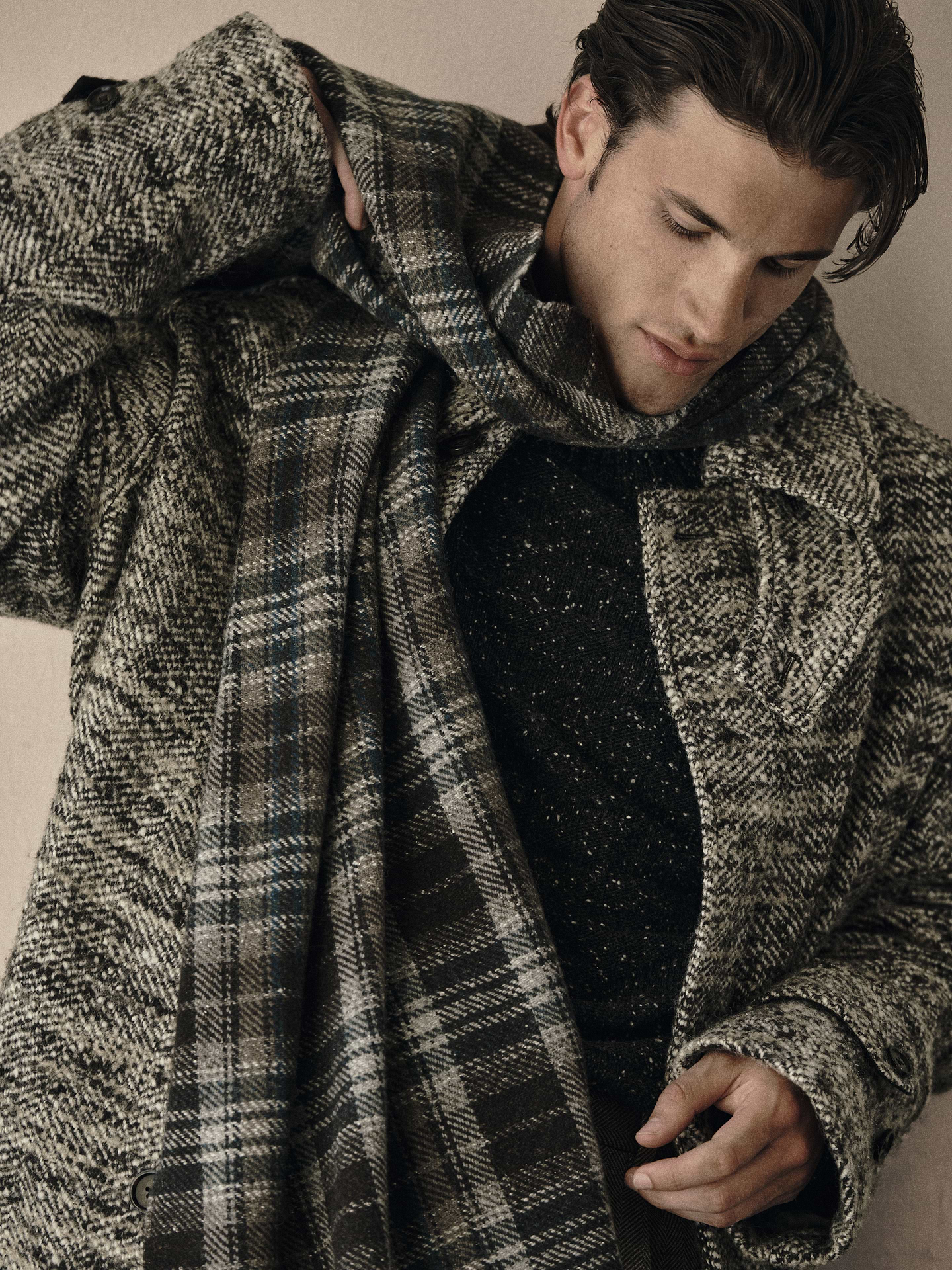 Image 3 of 3, Glen Plaid Scarf