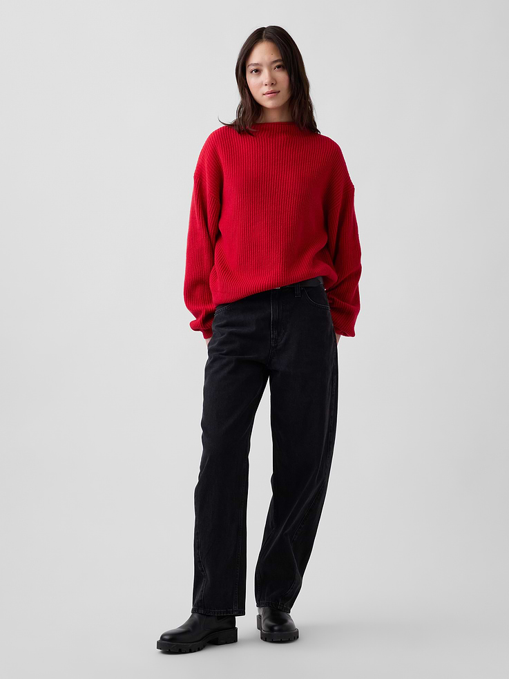 Image 2 of 5, CashSoft Oversized Rollneck Sweater
