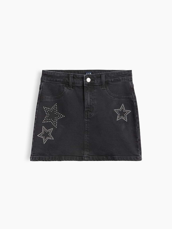 Kids Denim Star Skirt