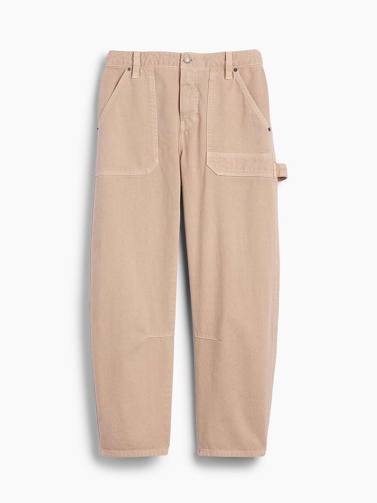 Image 7 of 7, Mid Rise Barrel Utility Ankle Pants