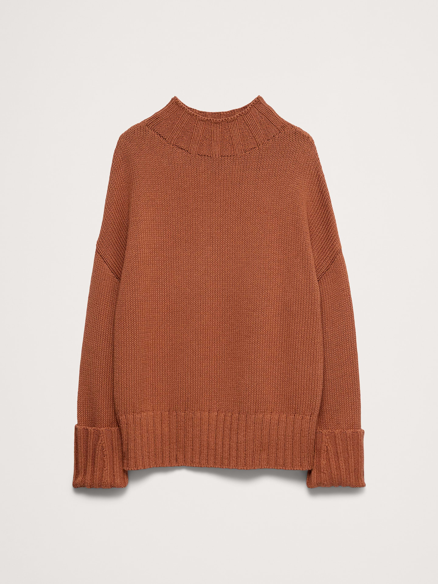 Image 5 of 7, Oversized Chunky Cotton Tunic Sweater