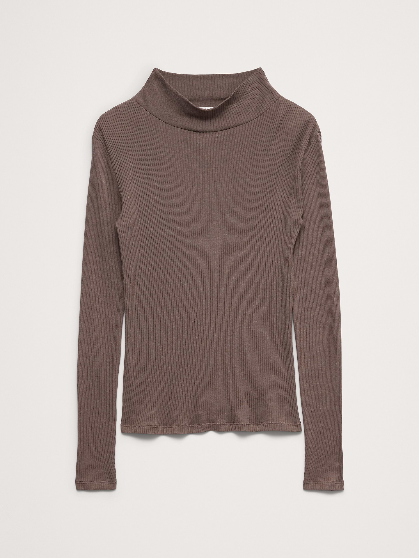 Image 5 of 5, Cotton-Modal Ribbed Turtleneck